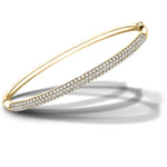 Pave Set Round Diamond Bangle 1.50ct G/SI Diamond in 18k Yellow Gold - All Diamond