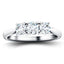 Platinum 0.60ct G/SI Diamond Three Stone Ring - All Diamond