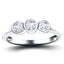 Platinum 1.00ct G/SI Diamond Three Stone Bezel Set Ring - All Diamond