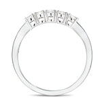 Platinum 5 Stone Diamond Eternity Ring 0.50ct in G/SI Quality - All Diamond