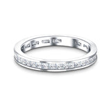Princess Channel Diamond Full Eternity Ring 1.50ct in Platinum - All Diamond