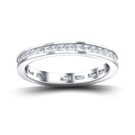 Princess Channel Diamond Full Eternity Ring 1.50ct in Platinum - All Diamond