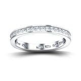 Princess Channel Diamond Full Eternity Ring 1.50ct in Platinum - All Diamond