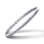 Princess Cut Diamond Bangle 1.40ct G/SI Diamond in 18k White Gold - All Diamond