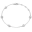 Round Diamond Chain Bracelet 0.55ct G/SI in 18k White Gold - All Diamond
