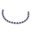 Sapphire & Diamond Halo Bracelet 12.80ct in 18k White Gold - All Diamond