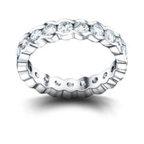 Semi Bezel Diamond Full Eternity Ring 1.00ct G/SI in 18k White Gold - All Diamond