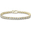 Semi Bezel Diamond Tennis Bracelet 5.00ct G-SI 18k Yellow Gold - All Diamond