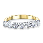 Seven Stone Diamond Ring with 0.75ct G/SI Quality in 18k Yellow Gold - All Diamond