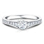 Shoulder Set Diamond Engagement Ring 0.50ct G/SI in 18k White Gold - All Diamond