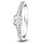 Shoulder Set Diamond Engagement Ring 1.35ct G/SI in 18k White Gold - All Diamond