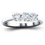 Three Stone Diamond Engagement Ring 1.50ct G/SI Quality 18k White Gold - All Diamond