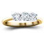 Three Stone Diamond Engagement Ring 1.50ct G/SI Quality 18k Yellow Gold - All Diamond