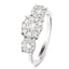 Three Stone Round Diamond Cluster Engagement Ring 0.95ct G/SI 9k White Gold - All Diamond