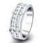 Two-Row Channel Half Eternity Diamond Ring 1.00ct in Platinum 6.7mm